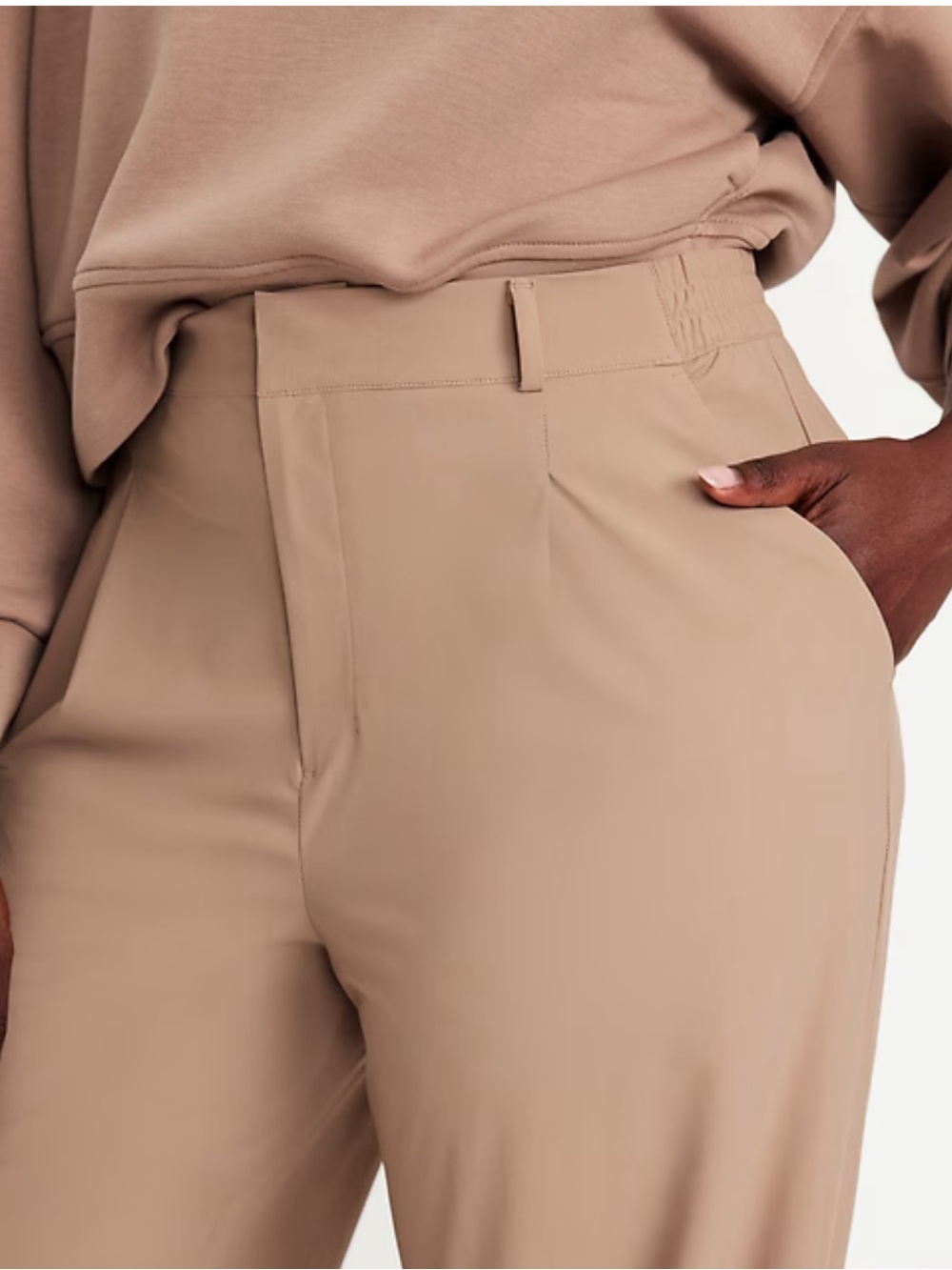 NEW! Old Navy High-Waisted SleekTech Trouser Pants | Women’s Size Medium Petite - Picture 4 of 7